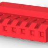 Socket housing, 8 pole, pitch 3.96 mm, straight, red, 3-640428-8