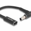 Delock Kabel do ładowania USB Złącze żeńskie USB-C®, Wtyczka DC 5,5 mm 0.15 m czarny 60042