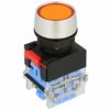 Przełącznik; przyciskowy; LAS0-A3Y-11O; ON-(OFF)+OFF-(ON); pomarańczowy; bez podświetlenia; śrubowe; 2 pozycje; 10A; 500V AC; 22