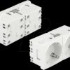 81325 Easy 45 earthed outlet 2-way 45°, 45 x 45 mm 5 pieces