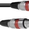Kabel OMNITRONIC XLR 3-pin 0,5 m czarny / czerwony