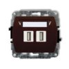 Trend Gniazdo Podwójne 2Xusb-Aa 3.0 Brązowy 4Gusb-6