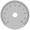 Scale disc, Ø 40 mm, 0-10, 270°, for shafts to 10 mm, 060.23.010