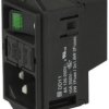 Combination element plug C14, 3 pole, screw mounting, plug-in connection, black, DD11.0114.1110