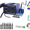 Stacja lutownicza WEP 852D+SE +groty otwieracze cyna plecionka