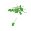 10 pcs 5mm LED Diode, Matt, Green
