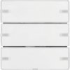 KNX e/s Q.x Przycisk 3-kr z polem opisowym, diodami LED RGB i czujnikiem temperatury, biały 80143329