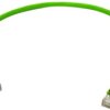 Patch cable, RJ45 plug, straight to RJ45 plug, straight, Cat 5, SF/UTP, PUR, 1 m, green, 100008000