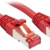 kabel LAN LINDY 47736, 1 szt., RJ45, CAT 6, S/FTP, 5.00 m, czerwony