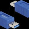 67217 USB 3.0 adapter, A male > B female, blue