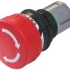 Przycisk zatrzymania awaryjnego SPDT średnica wycięcia 16mm, montaż panelowy EAO