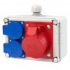 Rozdzielnica budowlana KOŁO hermetyczna IP54 1x16A/[5P] + 2x230V/[2P+Z] PCE 9769116W