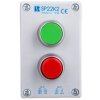 Kaseta sterownicza 1-otworowa czerwony 1R szara IP65 2x membrana M20 SP22K2\02-2