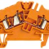 Through terminal block, spring balancer connection, 0.5-2.5 mm², 3 pole, 24 A, 8 kV, orange, 1706050000