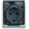 GAC250GE-NTHX1 Gniazdo 230V - standard niemiecki (schuko) - 3 biegunowe 16A, 230V natynkowe, hermetyczne, pojedyncze