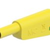 Adapter z wtykiem bananowym Wtyk Śruba Zielony/żółty 32A Staubli rozmiar 4 mm