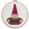 Angry Gnome Counted Cross Stitch DIY KIT Intermediate