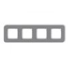 MINI Ramka uniwersalna poczwórna zaokrąglona z tworzywa szary mat 27MRTZ-4