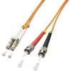 LINDY 46492 Fiber Optic Patch Cable LC-ST 50/125µm Multimode OM2 3m Orange