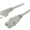 Kabel: 3X1mm2, Iec C13 Żeński,Sev-1011 (J) Wtyk, 3M Lt-313+501 H05vv-F 3X1.0...