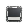 Przycisk z etykietą i podświetleniem (12V AC), czarny antracyt, Sedna Design i Elements SDD114143L