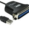 Kabel USB Złącze A USB A Złącze B Centronics dł. 1m Przewód USB USB 1.1 kolor: Czarny