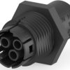 Circular connector, 3 pole, crimp connection, straight, 1-293606-1