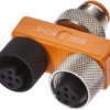 Rozdzielacz, -Pin 2/4 Zmostkowany, 60Vac/Dc, 2X M12 5-Pin, M12 5-Pin, Ip67...