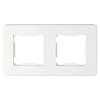 Ramka podwójna, plastikowa, biała, QUAD Electromalt, QAD1002W
