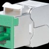 791335 Keystone module RJ45, Cat.6a, STP, slimline, grün