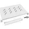 Półka do szaf 19 600mm szara LANBERG (1U/483X300MM udźwig do 25kg, montaż 4 punktowy) AK-1004-S