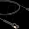 80940 Cat.8.1 patch cable, slim, U/FTP, angled, black, 1m