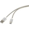 Renkforce RF-4888671 USB cable USB 2.0 A-C 1.00 m Silver Stainless steel
