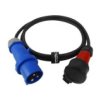 Kabel Przejściowy 2M Ip44 16A/230V Z Wtyczki Kempingowej 16A/3P Na Gniazdo...