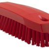 Szczotka do szorowania, dł. włosia: 20mm, Średni, Czerwony, Poliester, zastosowanie: Uniwersalny środek czyszczący,