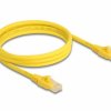 kabel LAN Delock 80102, 1 szt., RJ45, CAT 6a, U/UTP, 2.00 m, żółty