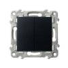 SZAFIR Wyłącznik podwójny zwierny czarny metalik ŁP-17Z/m/33 OSPEL