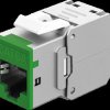 77945 Keystone module, Cat.6a STP, RJ45 socket / LSA, green
