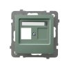 AS Obudowa gniazda pojedynczego typu Keystone prosta zielony mat GPK-1G/p/84