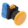 YW1B-M4E10Y Yellow 22mm Mushroom Momentary Push Button Switch NO IP65 IDEC