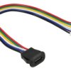 Gniazdo; USB C; A-G-USB C-6P; czarny; zatrzaskowe; poziome; zatrzaskowe; z przewodem 0,2m; RoHS