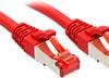 kabel LAN LINDY 47730, 1 szt., RJ45, CAT 6, S/FTP, 0.30 m, czerwony