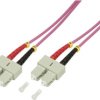 LogiLink FP4SC05 światłowodowe do światłowodów kabel 5.00 m fioletowy 50/125 µ Multimode OM4