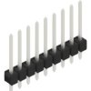 Pin header, 9 pole, pitch 2.54 mm, straight, black, 10048412