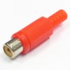 Gniazdo RCA CINCH na kabel czerwone