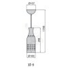 XF- 9 srebrny E27 60W Brilum 8404