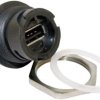 Adapter USB złącze żeńskie do wbudowania 17-200161 Blokada bagnetowa z osłoną 17-200161 Conec Zawartość: 1 szt.