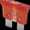Automotive flat fuse, 10 A, 32 V, red, (L x W x H) 19.2 x 5.2 x 19.2 mm, F1510
