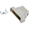D-Sub connector housing, size: 4 (C), angled 45°, cable Ø 9 mm, ABS, black, 165X16409X