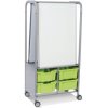 MakerHub Trolley With 2 Magnetic Boards & Lime Jolly Gratnells Trays